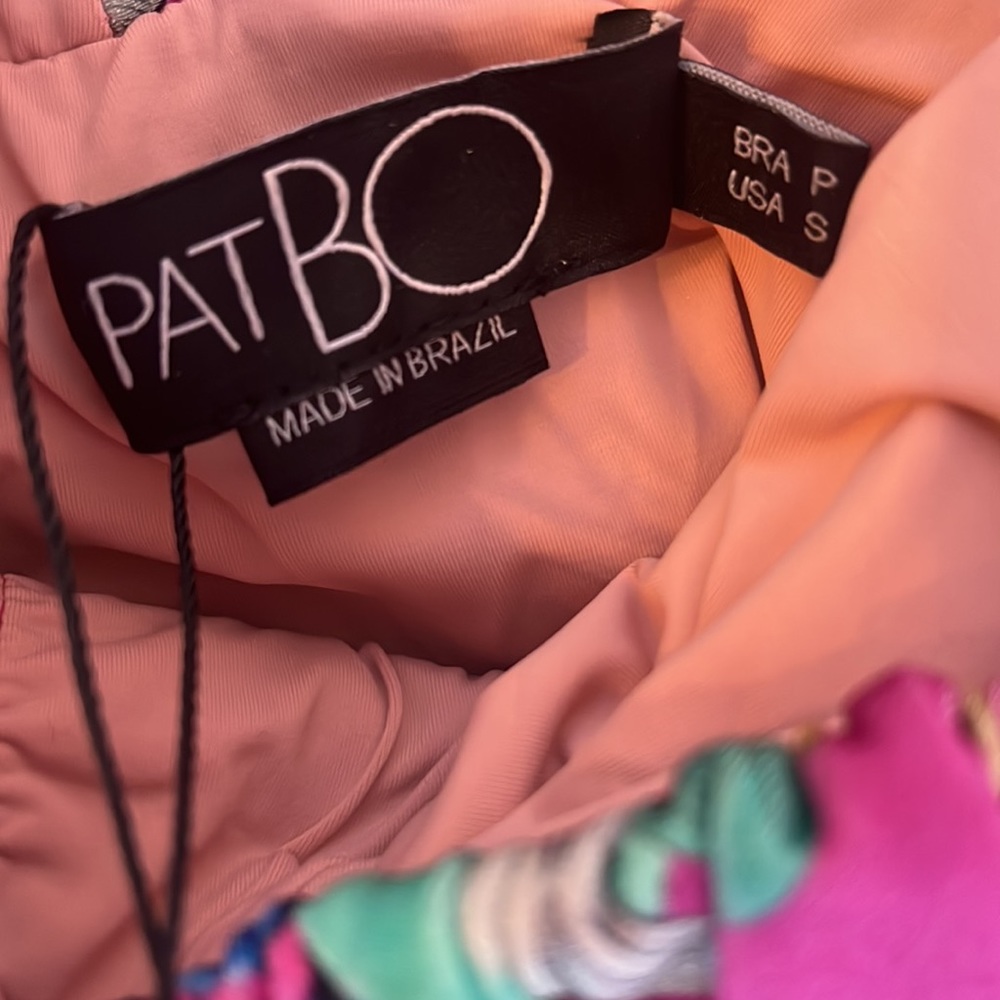 PatBo Zamia Ruffle Plunge Swimsuit Magenta One Piece Size Small NWT - Picture 10 of 10